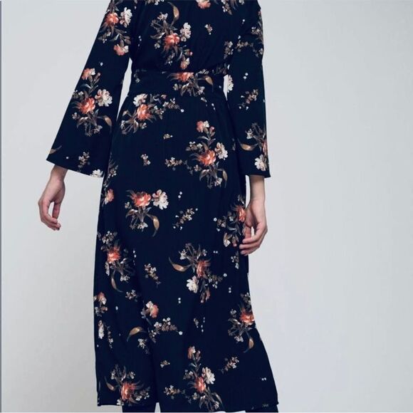 Moon River Floral Kimono Open Dress - Picture 3 of 12